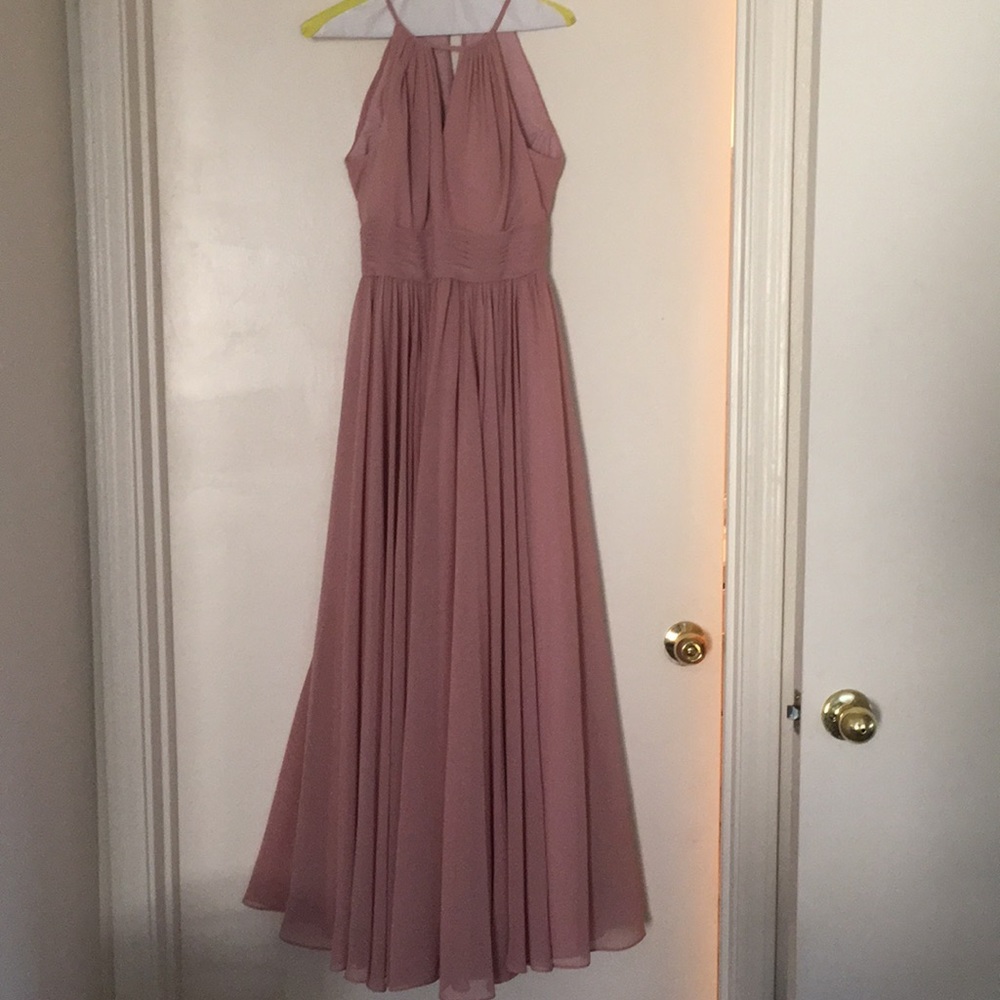 Azazie Bonnie bridesmaid dress dusty rose